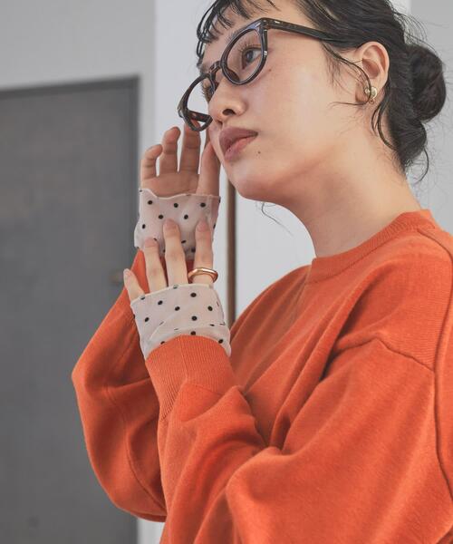 URBAN RESEARCH DOORS（アーバンリサーチドアーズ）の「袖ドット柄切替ロングTシャツ（Tシャツ/カットソー・レディース・オフホワイト/ブラック・MEDIUM）」の3枚目の写真