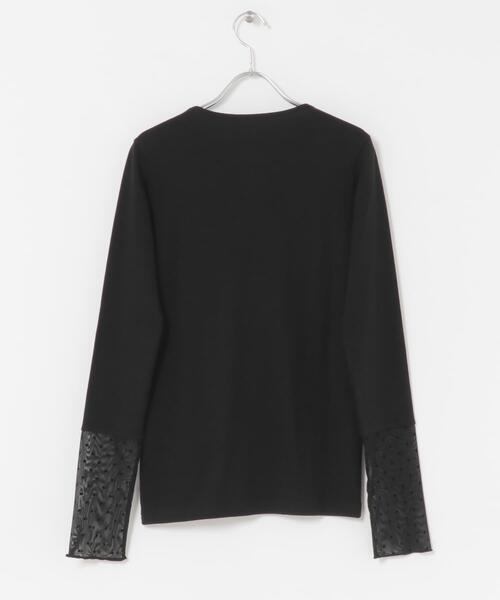 URBAN RESEARCH DOORS（アーバンリサーチドアーズ）の「袖ドット柄切替ロングTシャツ（Tシャツ/カットソー・レディース・オフホワイト/ブラック・MEDIUM）」の16枚目の写真