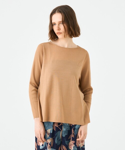 BALLSEY（ボールジィ）の「シルケットウール ワイドプルオーバー（ニット/セーター・レディース・ベージュ/ブラック/グレー・S）」の12枚目の写真