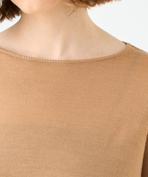 BALLSEY（ボールジィ）の「シルケットウール ワイドプルオーバー（ニット/セーター・レディース・ベージュ/ブラック/グレー・S）」の9枚目の写真