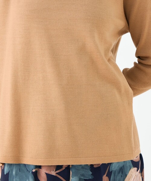 BALLSEY（ボールジィ）の「シルケットウール ワイドプルオーバー（ニット/セーター・レディース・ベージュ/ブラック/グレー・S）」の7枚目の写真