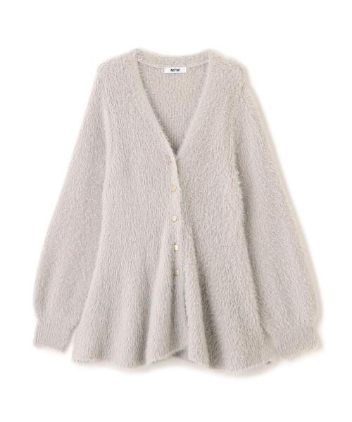 FREE'S MART（フリーズマート）の「◆〈ＭＦＭ〉ヘアリーペプラム金ボタンニットカーデ（ニット/セーター・レディース・グレー/ブラック/ネイビー/ピンク・FREE）」の21枚目の写真