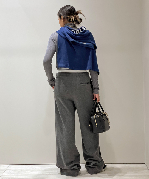 AP STUDIO（エーピーストゥディオ）の「【ROSSI/ロッシ】レイヤードコットンパンツ（その他パンツ・レディース・チャコールグレー・36/38）」の4枚目の写真