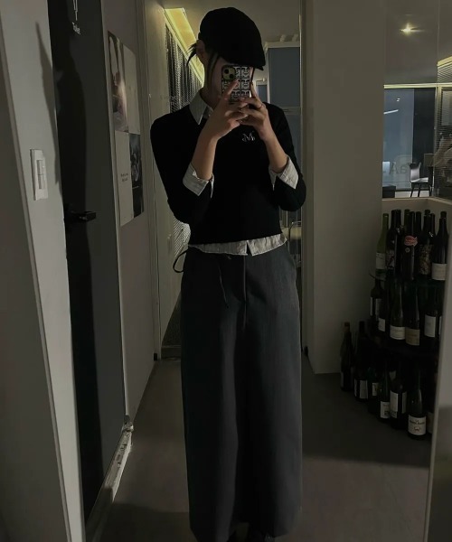 MUCENT（ムセント）の「◇MUCENT◇ブランド直輸入正規品/MUCENT プリムローズ Vネック クロップニット MUCENT PRIMROSE V-NECK CROP KNIT（ニット/セーター・レディース・ブラック/アイボリー/グレー・FREE）」の11枚目の写真