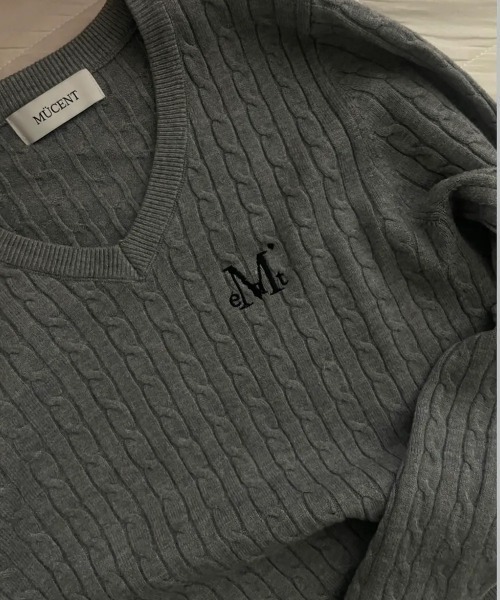 MUCENT（ムセント）の「◇MUCENT◇ブランド直輸入正規品/MUCENT プリムローズ Vネック クロップニット MUCENT PRIMROSE V-NECK CROP KNIT（ニット/セーター・レディース・ブラック/アイボリー/グレー・FREE）」の22枚目の写真