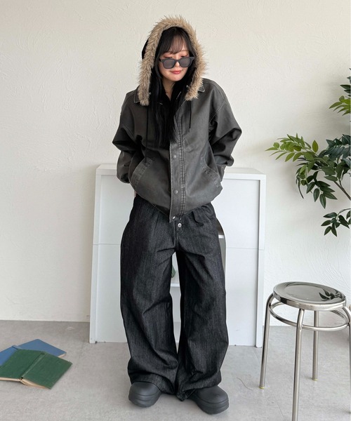 セール】ヴィンテージ加工合皮ブルゾン（ブルゾン）｜sedacle