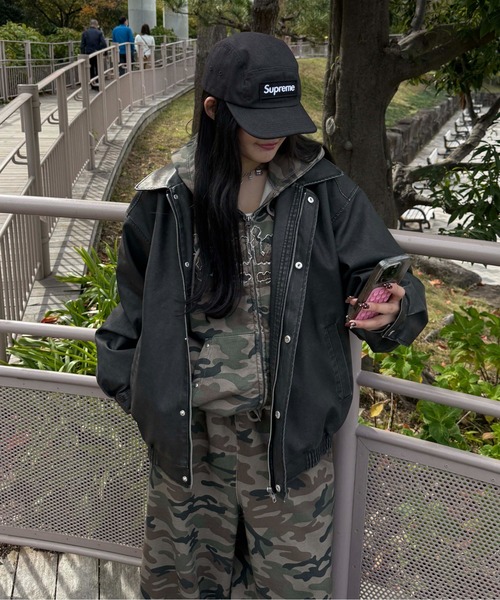 sedacle(セダクル)の「ヴィンテージ加工合皮ブルゾン(ブルゾン・メンズ・ブラック・LARGE/MEDIUM)」の14枚目の写真