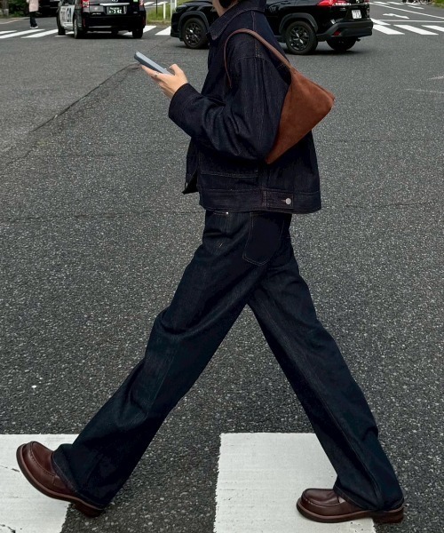 Chikashitsu +(チカシツプラス)の「【Chikashitsu +】semi wide rigid denim pants / 【チカシツプラス】セミワイドリジッドデニムパンツ(デニムパンツ・メンズ・ブルー/ブラック・S/M)」の19枚目の写真