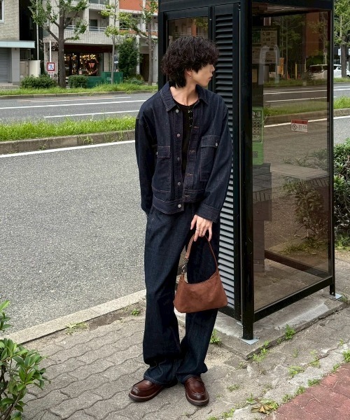 Chikashitsu +(チカシツプラス)の「【Chikashitsu +】semi wide rigid denim pants / 【チカシツプラス】セミワイドリジッドデニムパンツ(デニムパンツ・メンズ・ブルー/ブラック・S/M)」の17枚目の写真