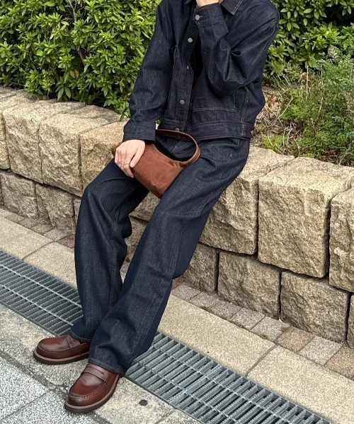 Chikashitsu +(チカシツプラス)の「【Chikashitsu +】semi wide rigid denim pants / 【チカシツプラス】セミワイドリジッドデニムパンツ(デニムパンツ・メンズ・ブルー/ブラック・S/M)」の20枚目の写真