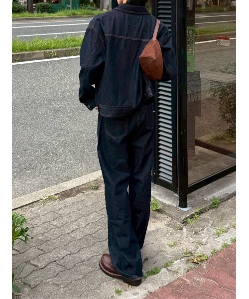 Chikashitsu +(チカシツプラス)の「【Chikashitsu +】semi wide rigid denim pants / 【チカシツプラス】セミワイドリジッドデニムパンツ(デニムパンツ・メンズ・ブルー/ブラック・S/M)」の18枚目の写真