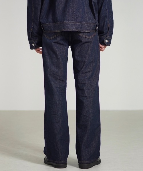Chikashitsu +（チカシツプラス）の「【Chikashitsu +】semi wide rigid denim pants / 【チカシツプラス】セミワイドリジッドデニムパンツ（デニムパンツ・メンズ・ブルー/ブラック・S/M）」の22枚目の写真