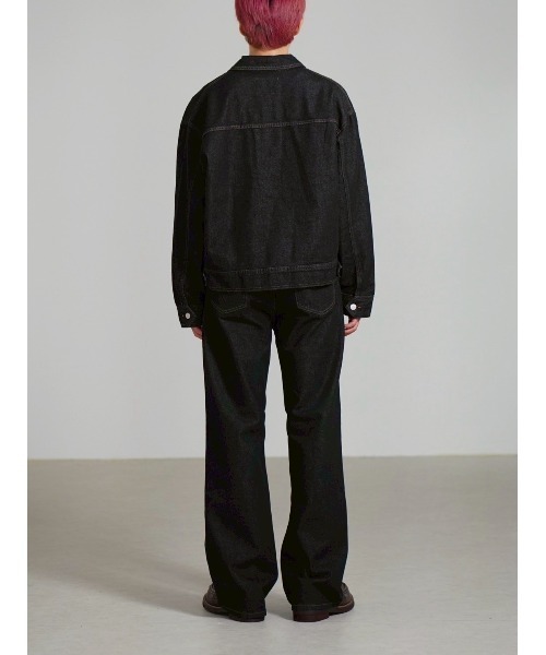 Chikashitsu +(チカシツプラス)の「【Chikashitsu +】semi wide rigid denim pants / 【チカシツプラス】セミワイドリジッドデニムパンツ(デニムパンツ・メンズ・ブルー/ブラック・S/M)」の8枚目の写真