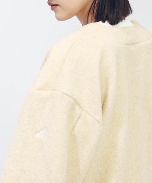 adidas(アディダス)の「【別注】アディダス adidas ラックスフロー オールデイズ ルーズフィット シャギー ニット カーディガ 限定コラボ(カーディガン/ボレロ・レディース・ベージュ/グレー・M/L/S/XL)」の10枚目の写真