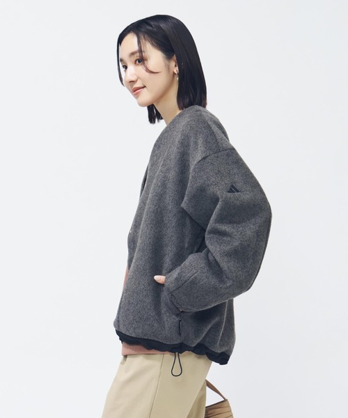 adidas(アディダス)の「【別注】アディダス adidas ラックスフロー オールデイズ ルーズフィット シャギー ニット カーディガ 限定コラボ(カーディガン/ボレロ・レディース・ベージュ/グレー・M/L/S/XL)」の11枚目の写真