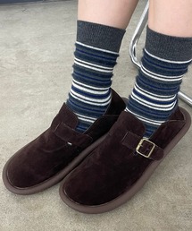 CRB（シーアールビー）の「フェイクスウェードベルトシューズ（スリッポン）」