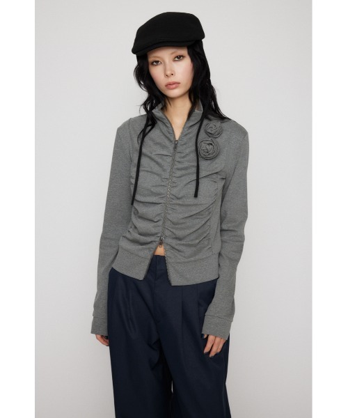 FRONT ZIP GATHER トップス（Tシャツ/カットソー）｜LAGUA GEM