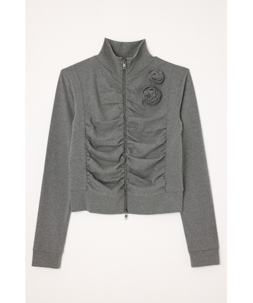 LAGUAGEMフロントジップギャザートップス グレー FRONT ZIP GATHER トップス（Tシャツ/カットソー）｜LAGUA GEM