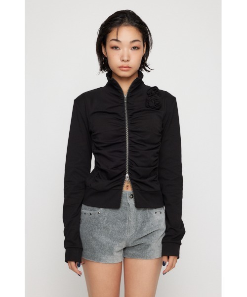 FRONT ZIP GATHER トップス（Tシャツ/カットソー）｜LAGUA GEM