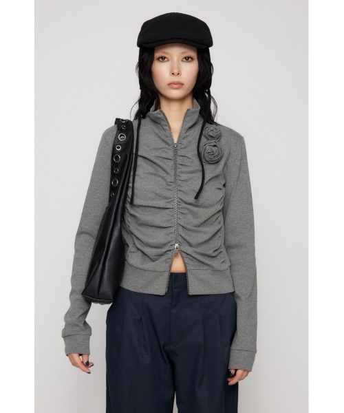 FRONT ZIP GATHER トップス（Tシャツ/カットソー）｜LAGUA GEM