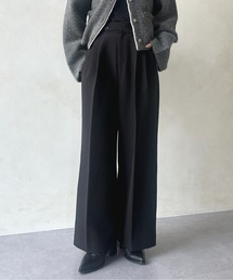 Thevon | ジョーゼットフラップデザインタック入りスラックス(スラックス)