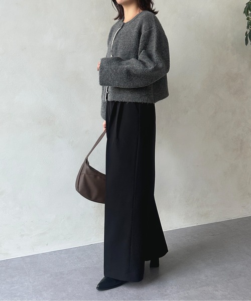 Thevon（ゼボン）の「ジョーゼットフラップデザインタック入りスラックス（スラックス・レディース・ブラック/ベージュ/オフホワイト・マルチサイズ）」の15枚目の写真