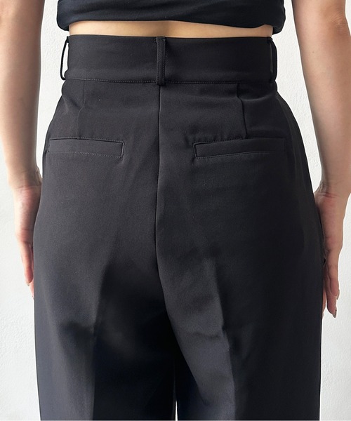 Thevon（ゼボン）の「ジョーゼットフラップデザインタック入りスラックス（スラックス・レディース・ブラック/ベージュ/オフホワイト・マルチサイズ）」の19枚目の写真