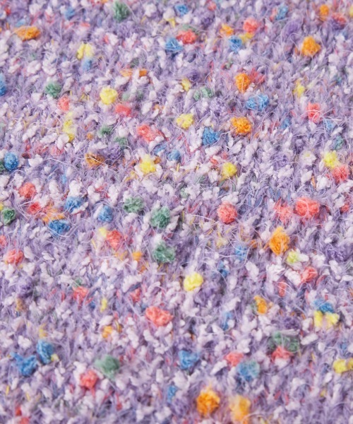 SMILE LAND（スマイルランド）の「＜大きいサイズ＞ポコポコネップ入カラフルニットプルオーバー（ニット/セーター・レディース・ラベンダー/ブラック系/オートミール・5L/4L/3L/LL/L）」の7枚目の写真