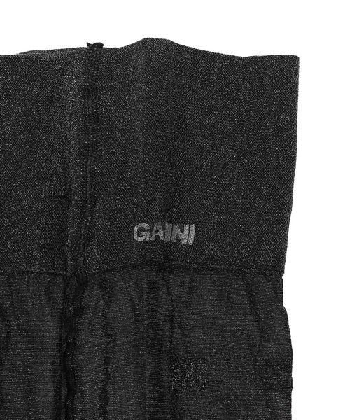 GANNI(ガニー)の「GANNI Butterfly Lace Tight Glitter A6298(ソックス/靴下・レディース・ブラック・SMALL)」の3枚目の写真