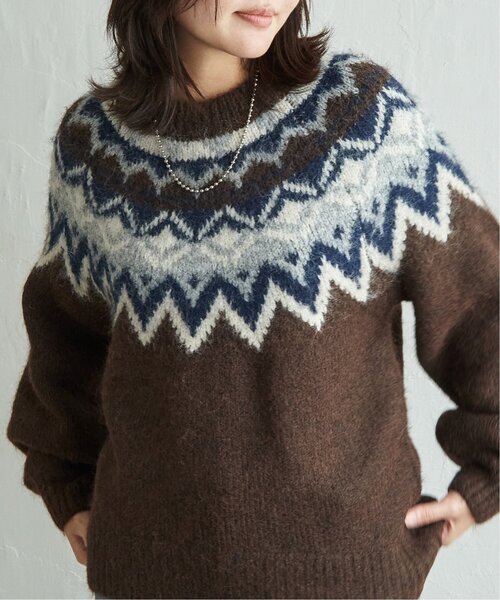 VENCEEXCHANGE(ヴァンスエクスチェンジ)の「ノルディックニットプルオーバー(ニット/セーター・レディース・グレー/ネイビー/ブラウン・FREE)」の16枚目の写真