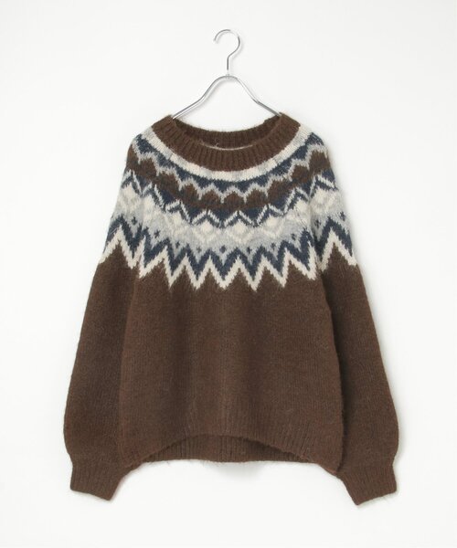 VENCEEXCHANGE(ヴァンスエクスチェンジ)の「ノルディックニットプルオーバー(ニット/セーター・レディース・グレー/ネイビー/ブラウン・FREE)」の10枚目の写真