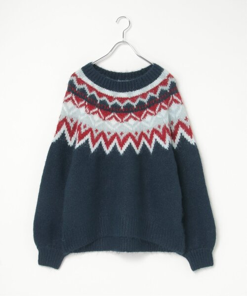 VENCEEXCHANGE(ヴァンスエクスチェンジ)の「ノルディックニットプルオーバー(ニット/セーター・レディース・グレー/ネイビー/ブラウン・FREE)」の15枚目の写真