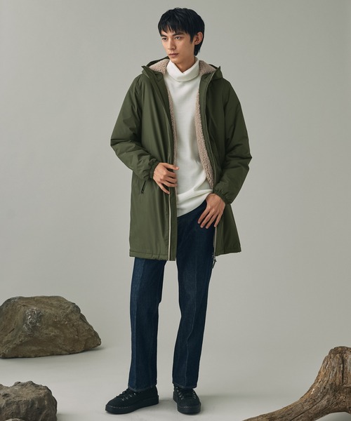 AIGLE(エーグル)の「【RainPack Warm】透湿防水 レインパックウォーム ボアロングジャケット(ダウンジャケット/コート・レディース・ブラック/モスグリーン/ダークネイビー/ピンク・XXL/L/S/M)」の22枚目の写真