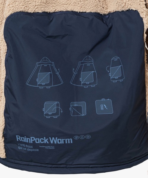 AIGLE(エーグル)の「【RainPack Warm】透湿防水 レインパックウォーム ボアロングジャケット(ダウンジャケット/コート・レディース・ブラック/モスグリーン/ダークネイビー/ピンク・XXL/L/S/M)」の6枚目の写真