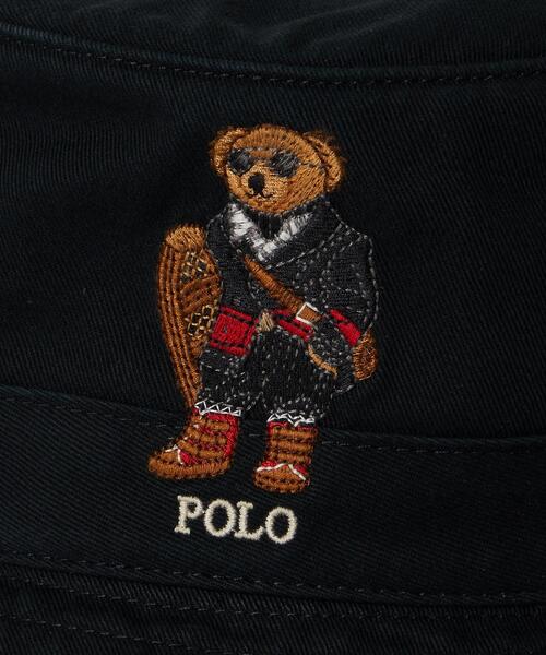 POLO RALPH LAUREN(ポロ ラルフ ローレン)の「Polo ベア ツイル バケット ハット(ハット・メンズ・ブラック系1・S/M/L/XL)」の4枚目の写真
