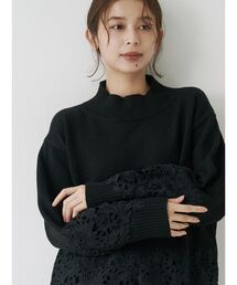 TONAL | レースドッキングタートルニット(ニット/セーター)