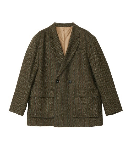 ELCHELE(エルチェレ)の「TAILORED PROM JACKET(テーラードジャケット・レディース・ダークウッド/モスグリーン・38/36)」の8枚目の写真