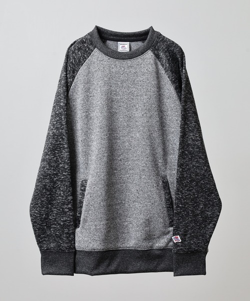 JEMORGAN(ジェーイーモーガン)の「JEMORGAN ニットフリースラグランクルー(スウェット・メンズ・マルチ/グレー/チャコール・M/XL/L)」の2枚目の写真