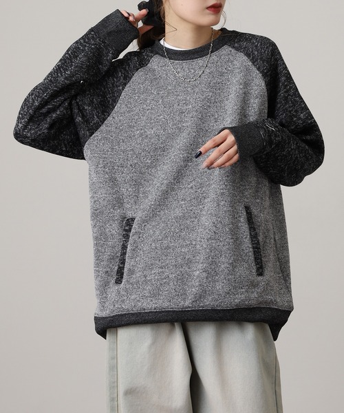 JEMORGAN(ジェーイーモーガン)の「JEMORGAN ニットフリースラグランクルー(スウェット・メンズ・マルチ/グレー/チャコール・M/XL/L)」の5枚目の写真