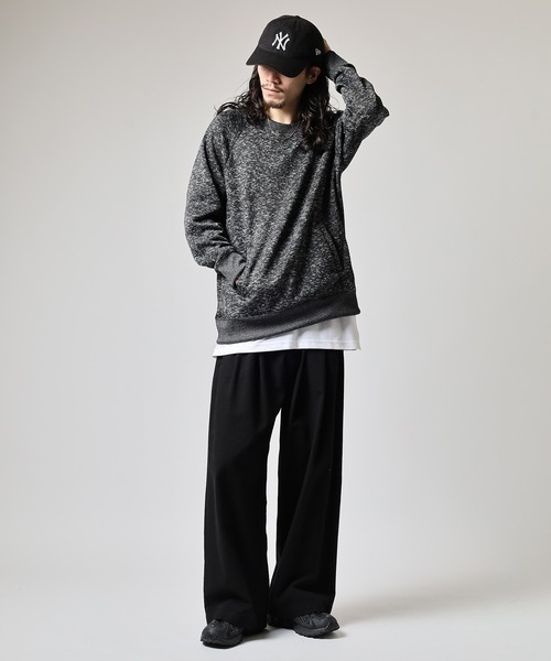 JEMORGAN(ジェーイーモーガン)の「JEMORGAN ニットフリースラグランクルー(スウェット・メンズ・マルチ/グレー/チャコール・M/XL/L)」の4枚目の写真
