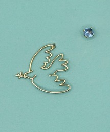 gargle（ガーグル）の「gargle ガーグル：アートシリーズ　ラインアート　鳥　花　蝶　ピアス（ピアス（両耳用））」