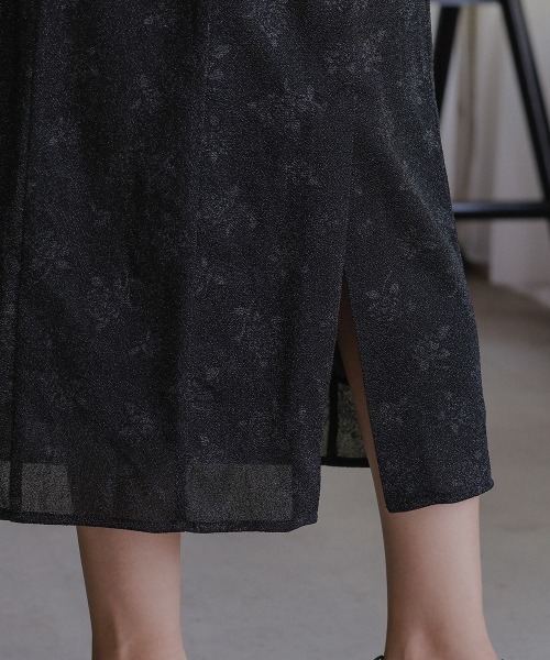 Callarus(カラルス)の「チュールフリルブラウス+シャイニーキャミワンピースドレス〔Callarus〕(ドレス・レディース・ブラック×ブラック・M/L)」の5枚目の写真