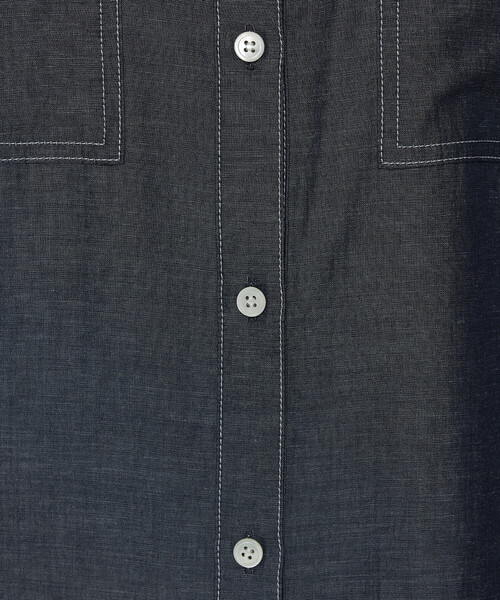 Gabardine K.T(ギャバジンケーティー)の「オトナシャンブレー たっぷりシャツ(シャツ/ブラウス・レディース・ブルー/ネイビー・7号/9号)」の17枚目の写真
