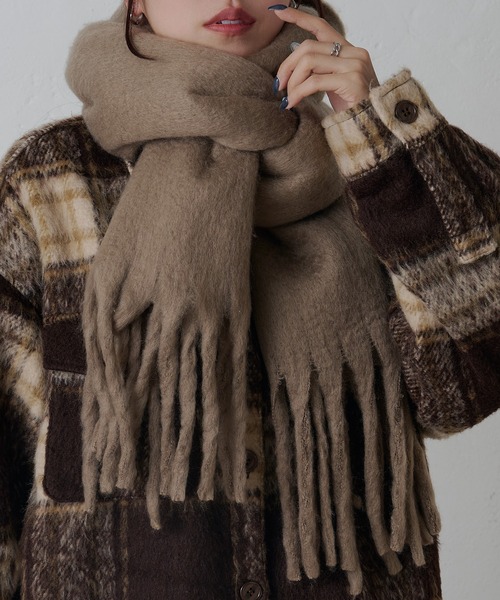 COLONY 2139（コロニートゥーワンスリーナイン）の「無地フェイクウールマフラー（マフラー・レディース・モカ/ライトグレー/チャコールグレー/アイボリー/ブラック・FREE）」の15枚目の写真