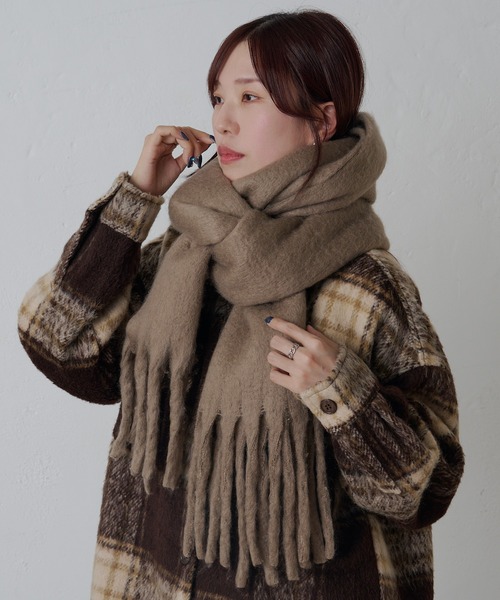 COLONY 2139（コロニートゥーワンスリーナイン）の「無地フェイクウールマフラー（マフラー・レディース・モカ/ライトグレー/チャコールグレー/アイボリー/ブラック・FREE）」の16枚目の写真