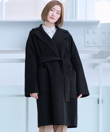 AOYAMA（アオヤマ）の「カシミヤの風合いの良さ、暖かさ、軽さを！【WEB限定】ガウン風リバーコート（ピーコート）」