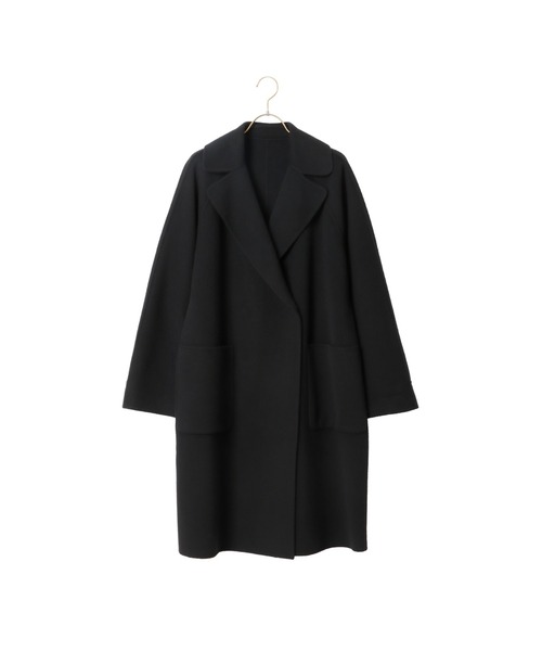 AOYAMA（アオヤマ）の「カシミヤの風合いの良さ、暖かさ、軽さを！【WEB限定】ガウン風リバーコート（ピーコート・レディース・ネイビー/パープル/キャメル/ブラック・L/M）」の19枚目の写真