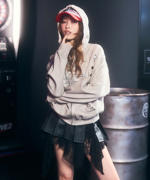 ヴィーガンレザーレースプリーツスカート（スカート）｜ACLENT