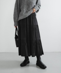 プリーツティアードスカート