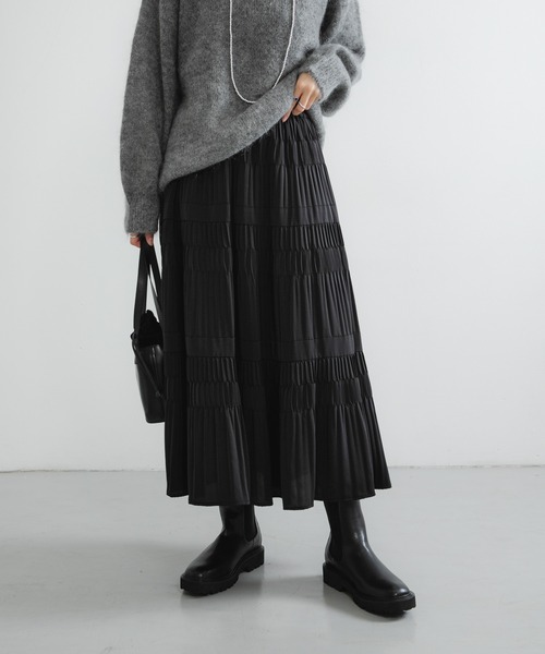 アーバンリサーチ　プリーツティアードスカート プリーツティアードスカート（スカート）｜URBAN RESEARCH（アーバン